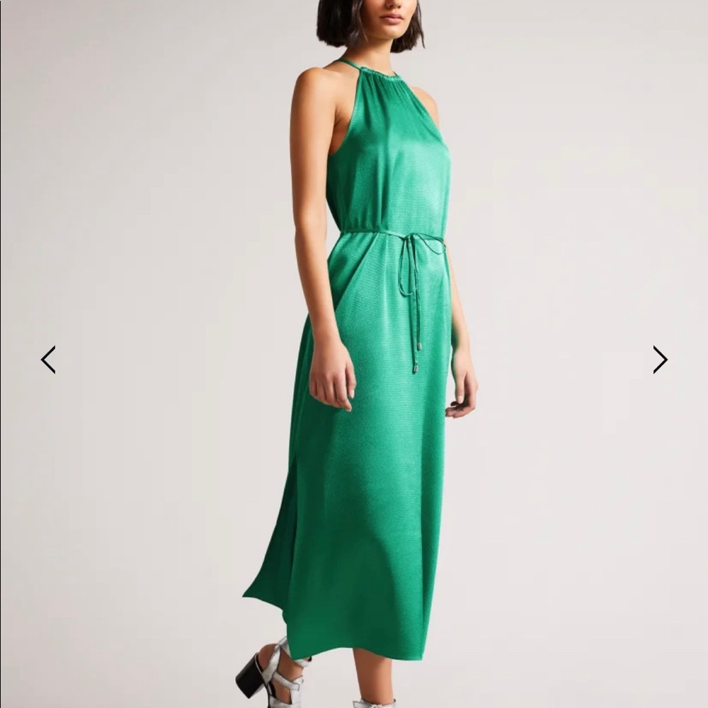 Ted Baker Emerald Green Halter Dress